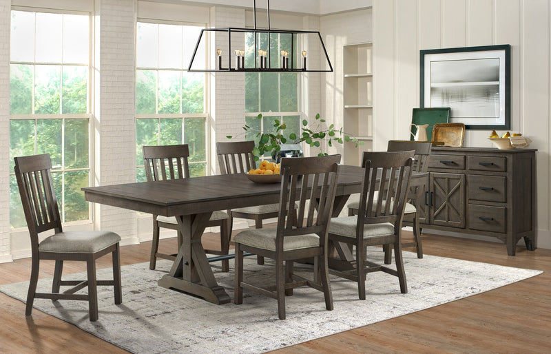 Warren 7-Piece Dining Set - Dark Brown