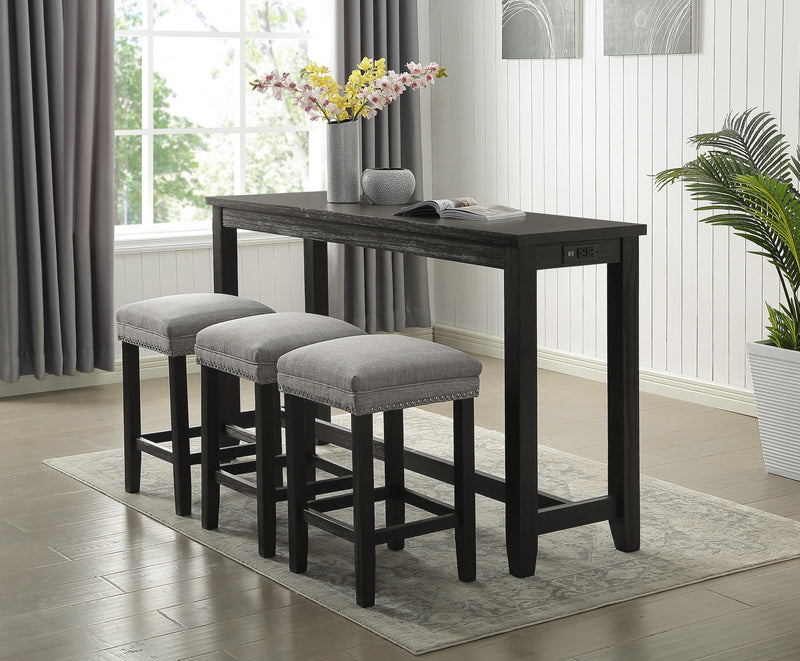 Massey 4-Piece Counter-Height Dining Set - Black