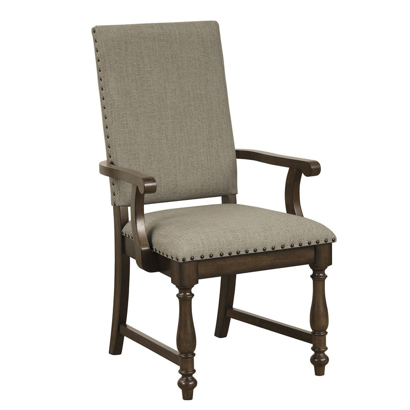 Vesta Dining Arm Chair - Brown/Beige