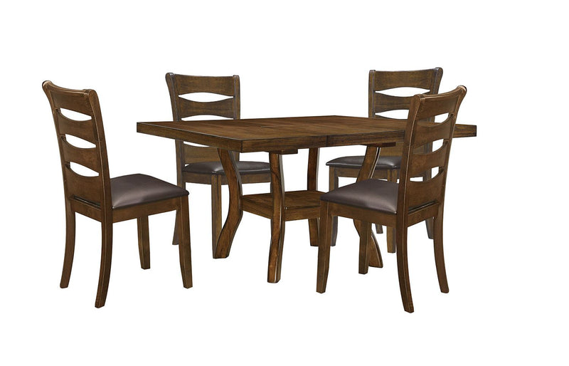 Neville 5-Piece Dining Set - Brown