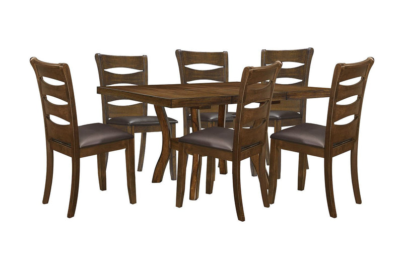 Neville 7-Piece Dining Set - Brown