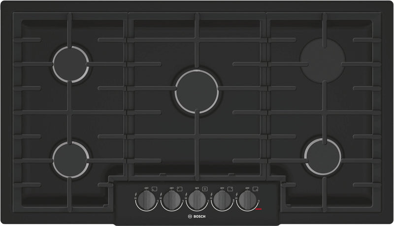 Bosch Black Stainless Steel 800 Series 36-Inch Gas Cooktop - NGM8646UC