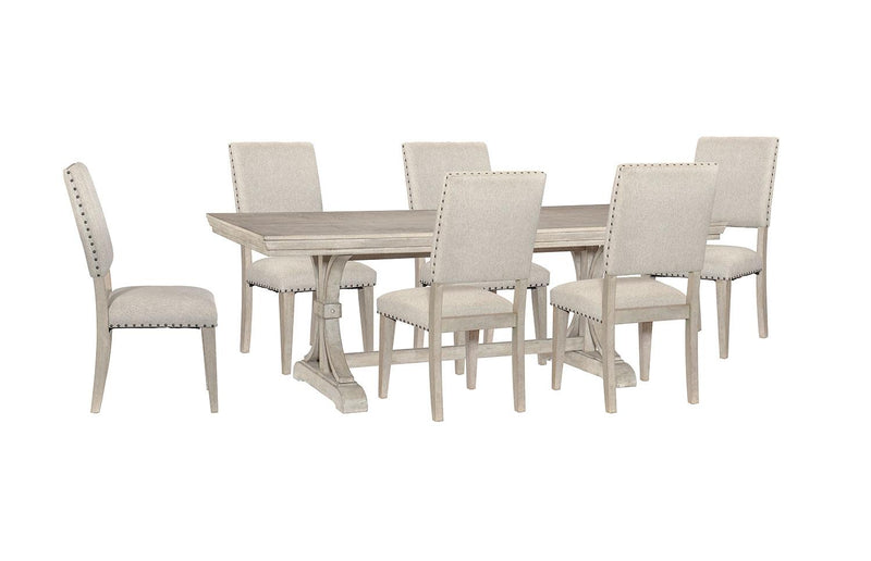 Regina 7-Piece Dining Set - Grey/Beige