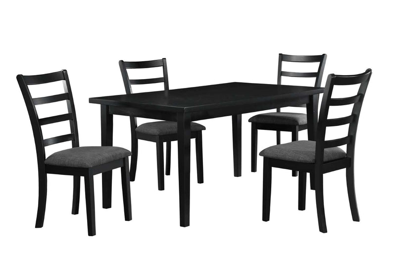 Edenwood 5-Piece Dining Set - Black
