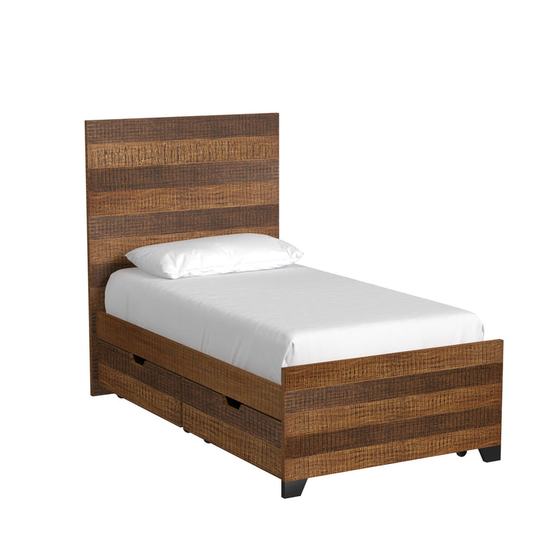 Alex Twin Bed - Brown/Tan