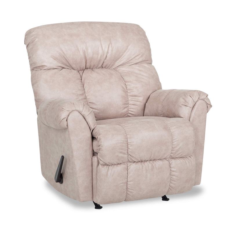 8527 Leather-Look Fabric Rocker Recliner - Commodore Tan 