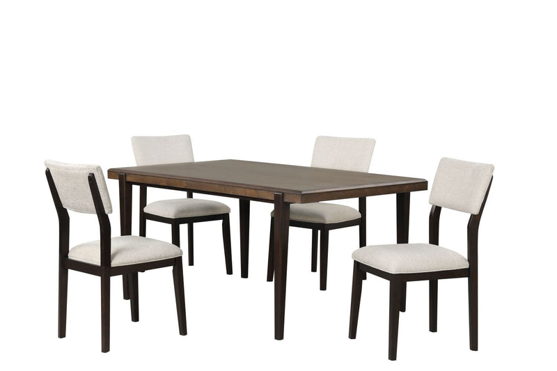 Sacliff 5-Piece Dining Set with Upholstered Back - Black/Brown