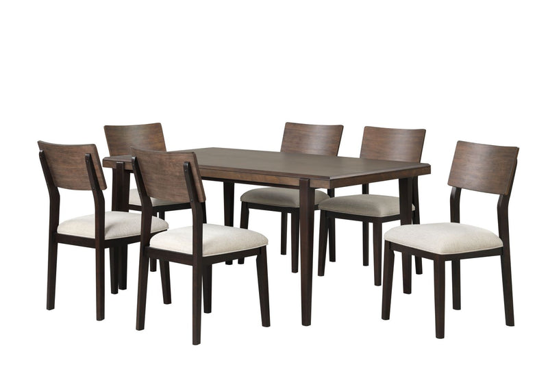 Sacliff 7-Piece Dining Set - Black/Brown