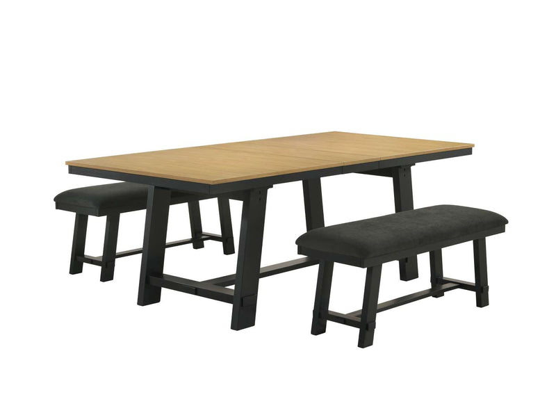 Calgan 3-Piece Dining Set - Natural Pine/Black