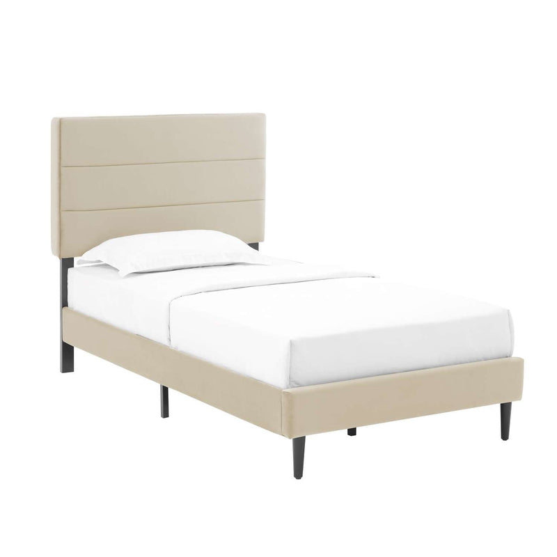 Victor Twin Bed - Beige