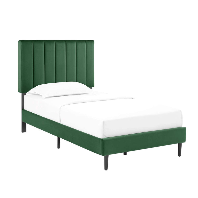 York Twin Bed - Forest Green