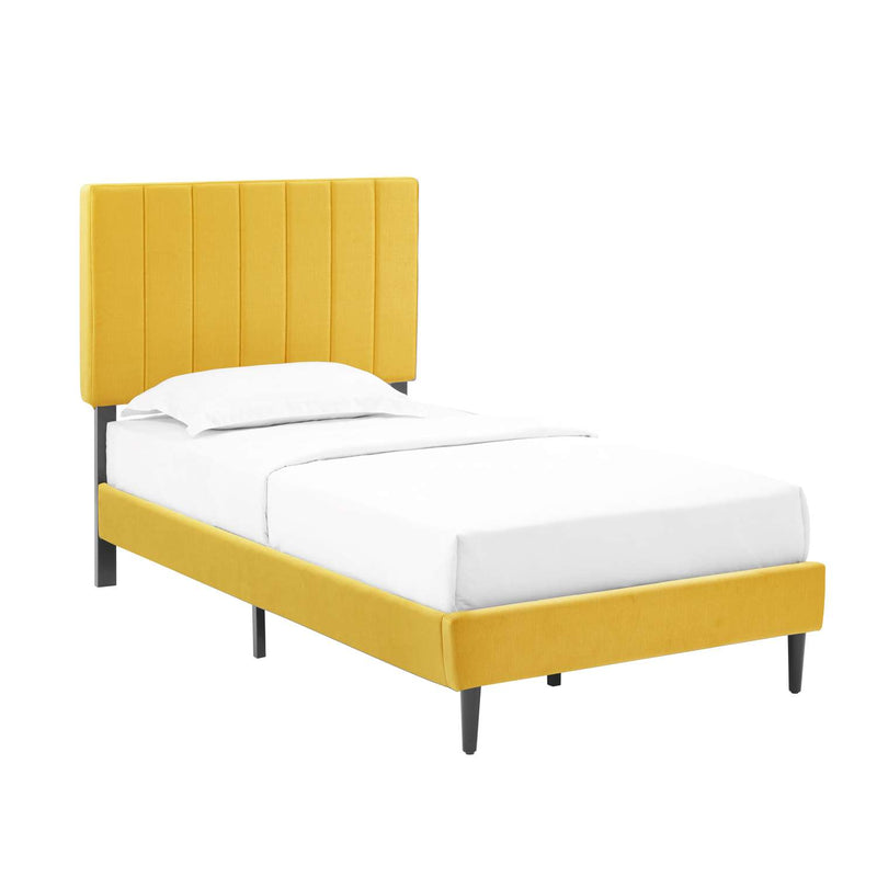York Twin Bed - Mustard