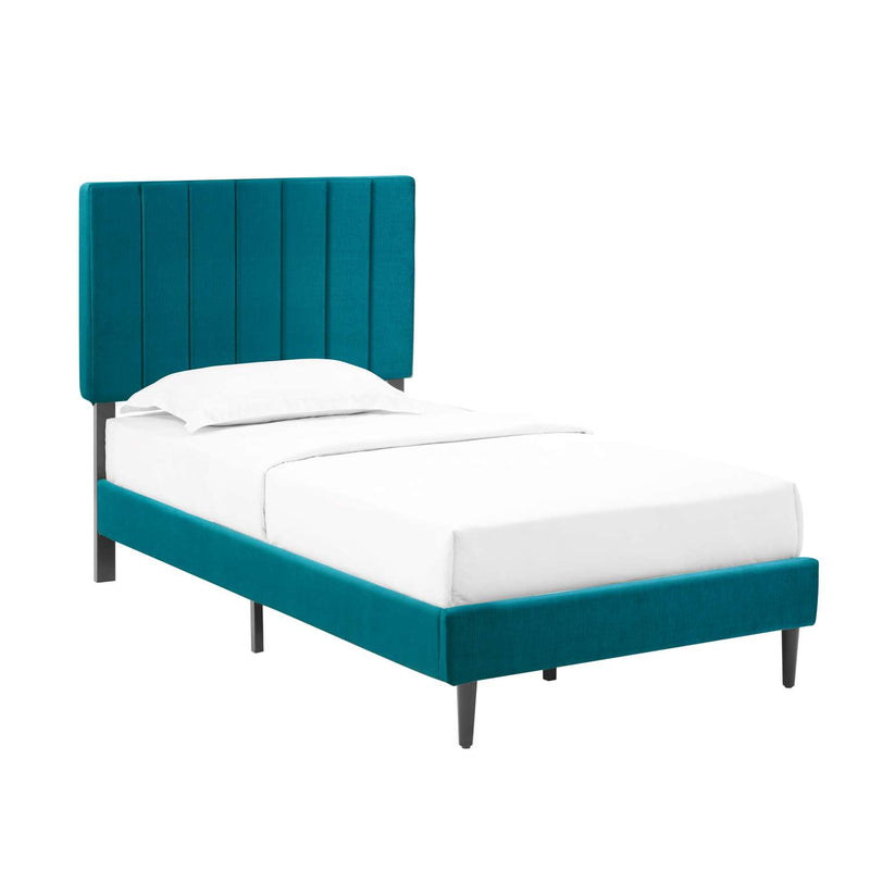 York Twin Bed - Sea Green