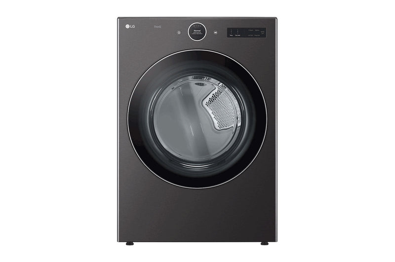 LG Black Steel 7.4 cu. ft. Ultra Large Capacity Smart Front Load Dryer with Built-In Intelligence & TurboSteam® - DLEX6700B