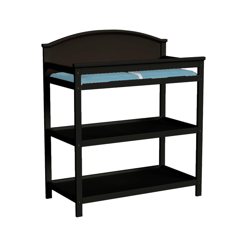 Natalie Changer with Shelves/Pad - Black