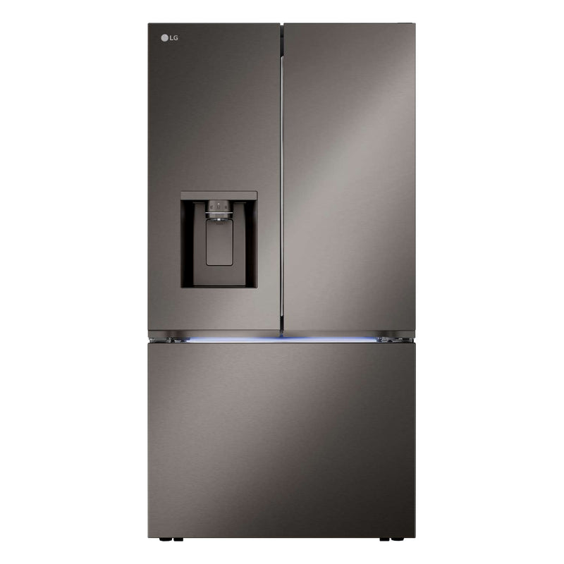 LG 26 cu. ft. Smart Counter-Depth MAX™ Black Stainless Steel French Door Refrigerator with Four Types of Ice - LRYXC2606D