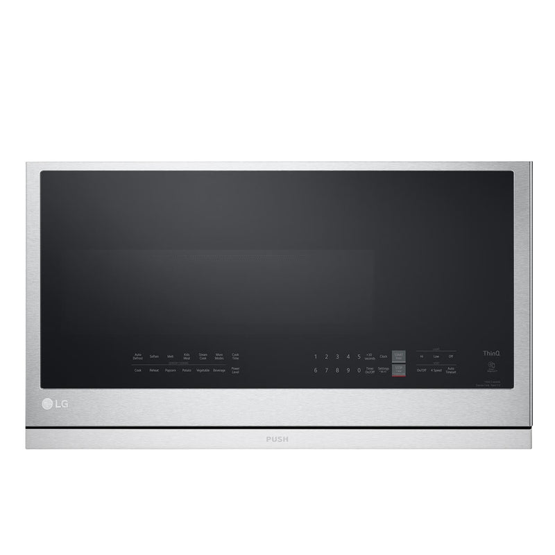 LG Platinum Silver Steel Smart Wi-Fi Enabled Over-the-Range Microwave with ExtendaVent® 2.0 & EasyClean® (2.1 cu. ft.) - MVEL2137F