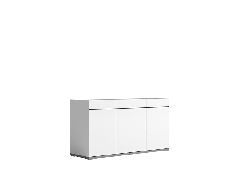 Kagan 55" 3-Door Server - White Lacquer/Grey