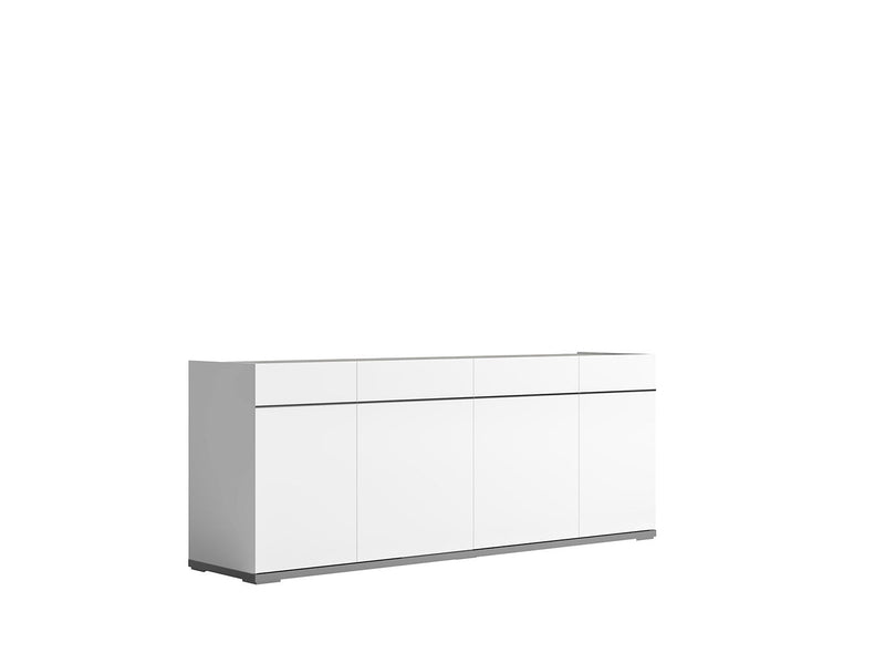 Kagan 77" 4-Door Server - White Lacquer/Grey