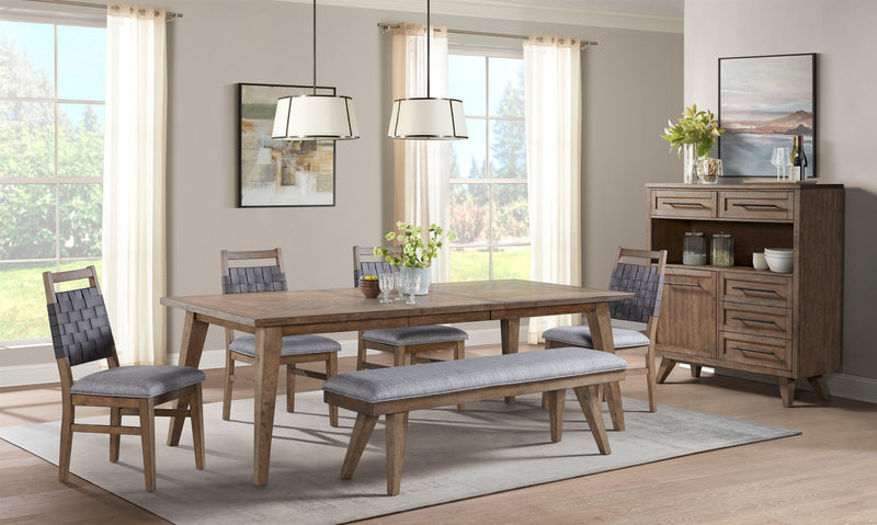 Lewis 6-Piece Dining Set - Weathered Chestnut