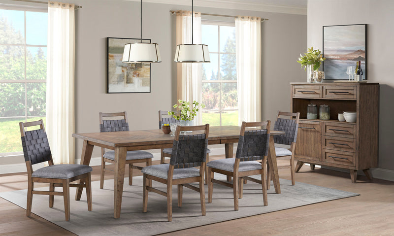 Lewis 7-Piece Dining Set - Weathered Chestnut