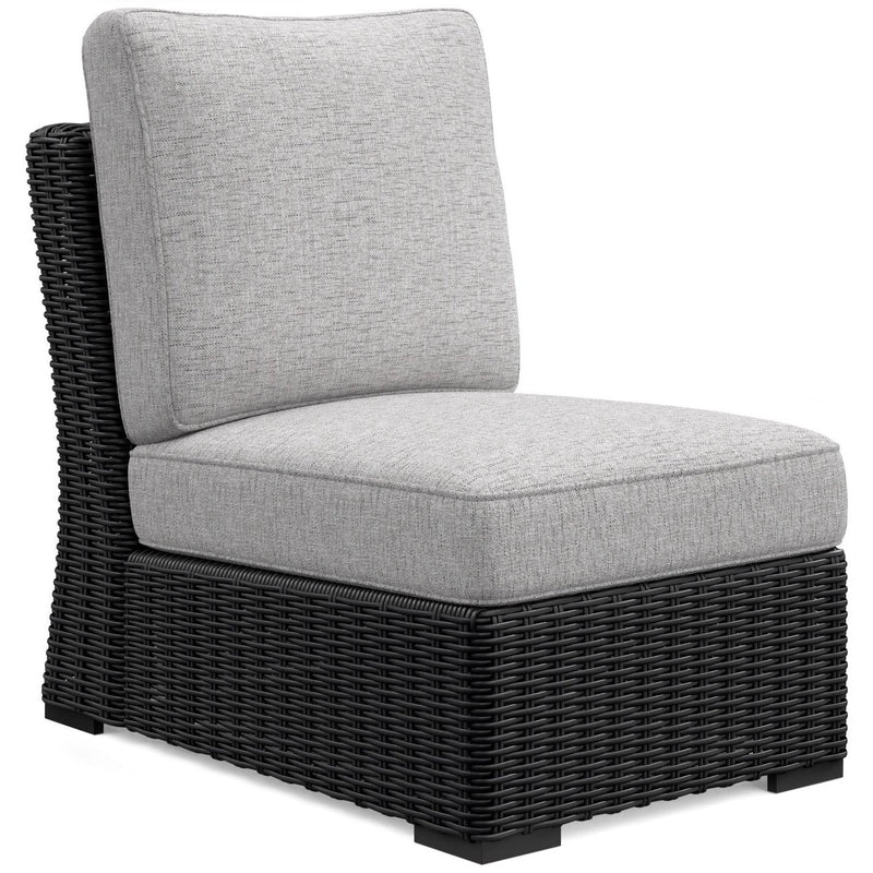 Seashore II Armless Chair - Black/Light Grey