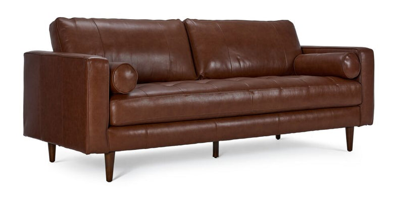 Loire Leather Sofa - Cobblestone