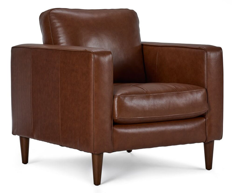 Loire Leather Chair - Cobblestone