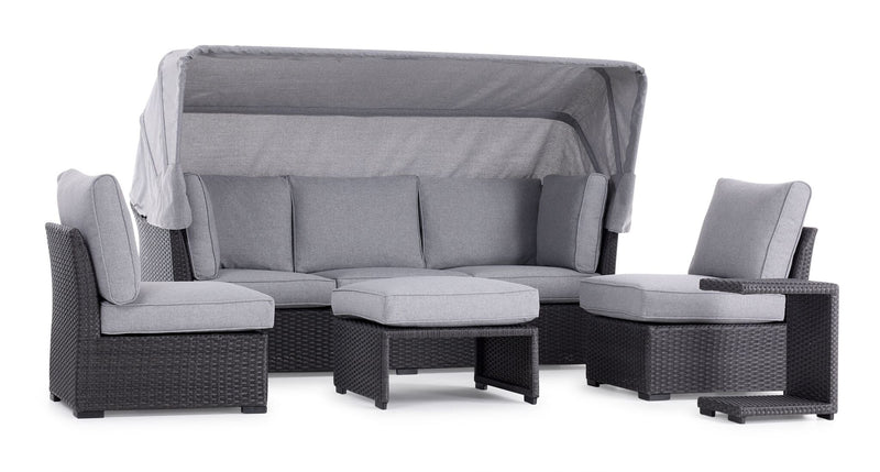 Bourgeau  Outdoor Day Bed - Black/Grey