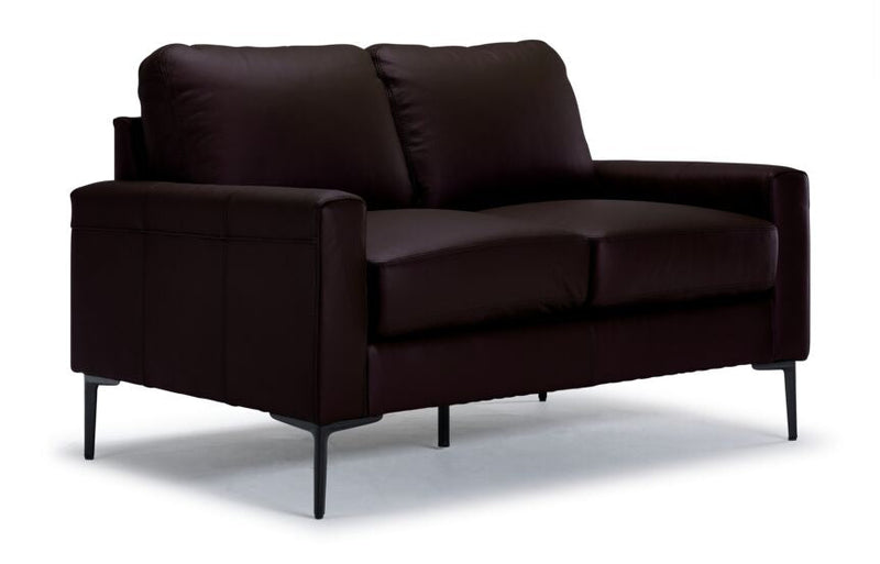 Arcadia Leather Loveseat - Mocha