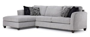 Dynes 2-Piece Sectional with Left-Facing Chaise - Grey