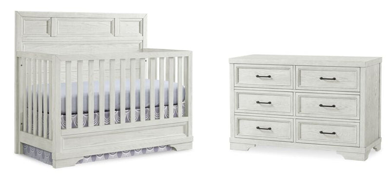 Abner Convertible Crib/Dresser Package - White