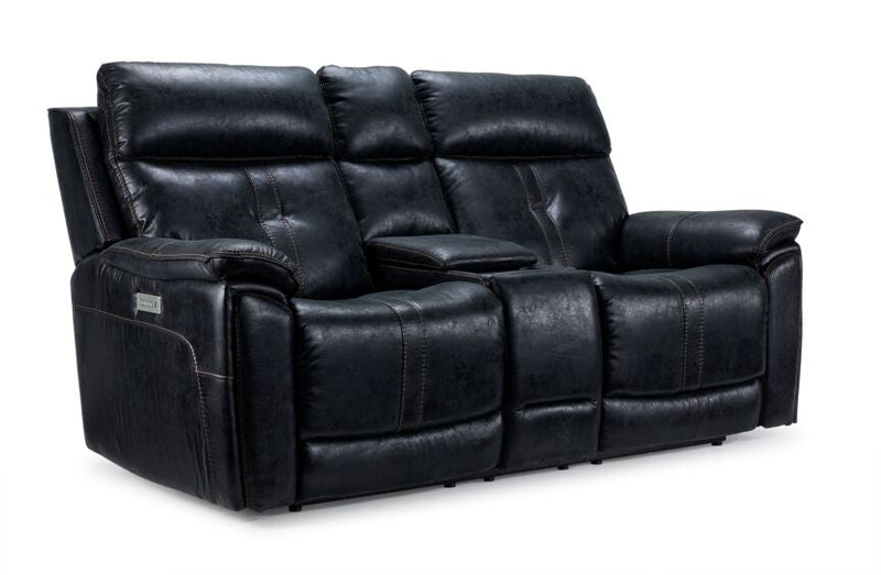 Hunter Triple Power Reclining Loveseat with Console - Eclipse