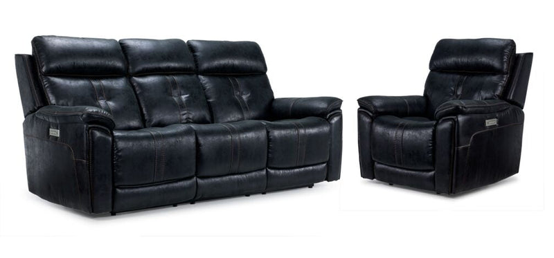 Hunter Triple Power Reclining Sofa and Recliner Set - Eclipse
