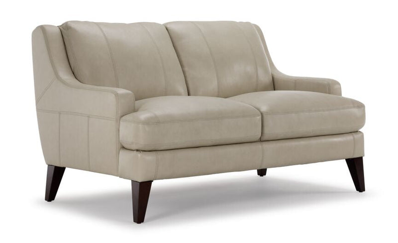 Rory Leather Loveseat - Ivory