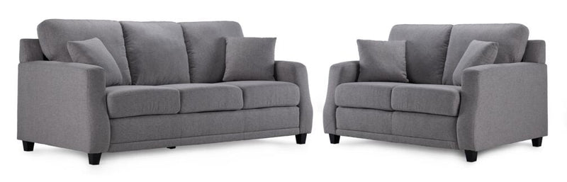 Mearn Sofa and Loveseat Set - Dove