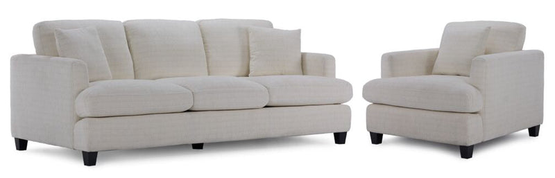 Tilley Sofa and Chair - White