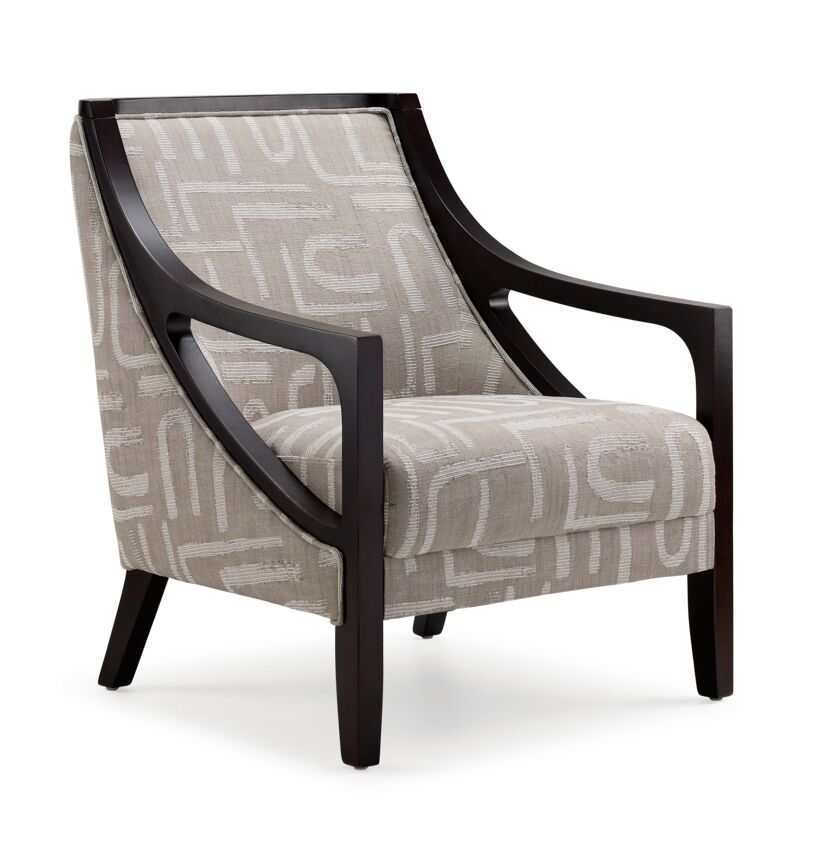 Stanley Accent Chair Beige Brown Furniture