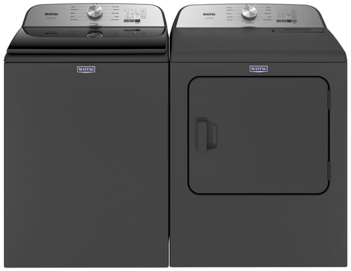 Maytag Volcano Black Top-Load Washer (5.4 cu. ft.) & Electric Dryer (7.0 cu. ft.) - MVW6500MBK/YMED6500MBK