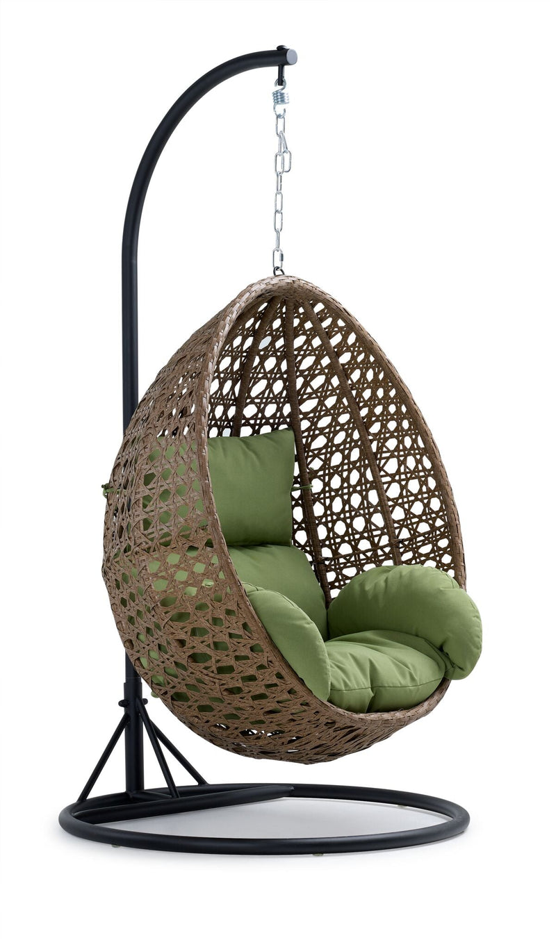 Samac Outdoor Egg Chair - Green/Brown