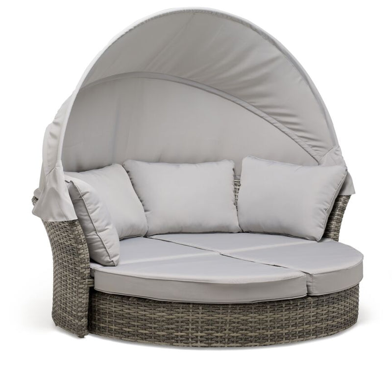 Barry Outdoor Daybed with Canopy - Grey