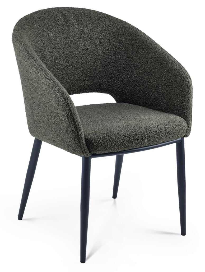 Gala Boucle Dining Chair - Green