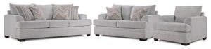 Osler Sofa, Loveseat and Chair Set - Light Grey