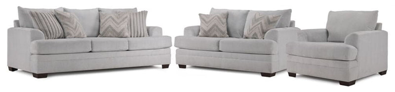 Osler Sofa, Loveseat and Chair Set - Light Grey