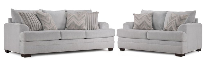 Osler Sofa and Loveseat Set - Light Grey