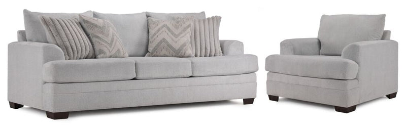 Osler Sofa and Chair Set - Light Grey