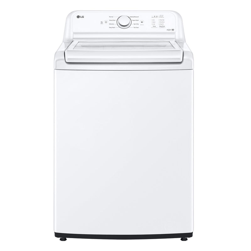 LG White Top Load Washer with Agitator and SlamProof® Glass Lid (4.8 Cu. Ft) - WT6105CW