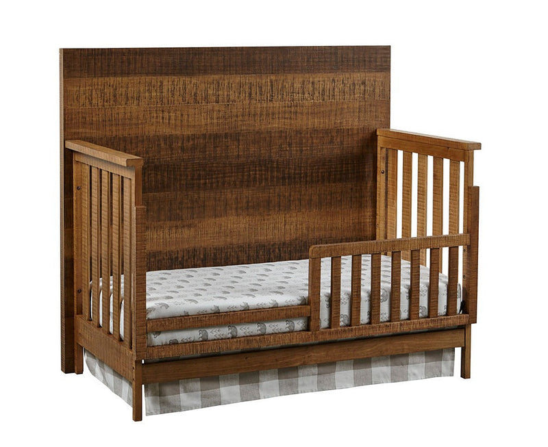 Alex Convertible Crib with Toddler Guard - Brown/Tan