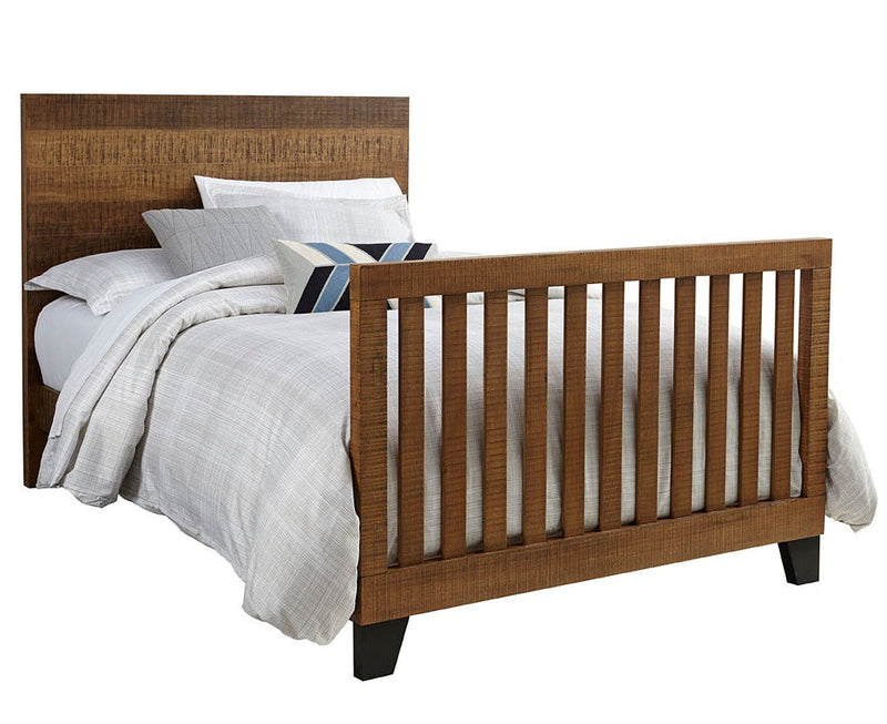 Alex Convertible Crib with Full Size Rails - Brown/Tan