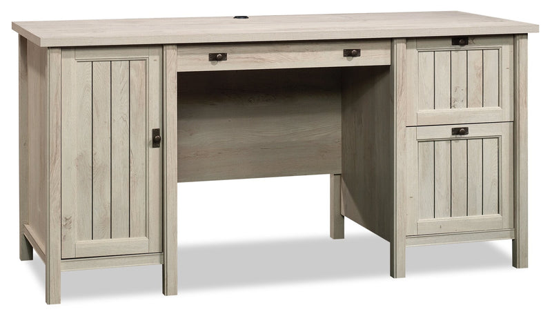 Alfena Commercial Grade Computer Desk - Chalked Chestnut